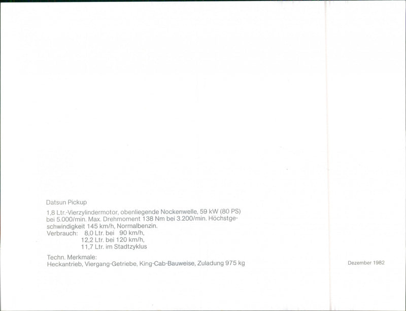 Datsun Pick-up - Vintage Photograph