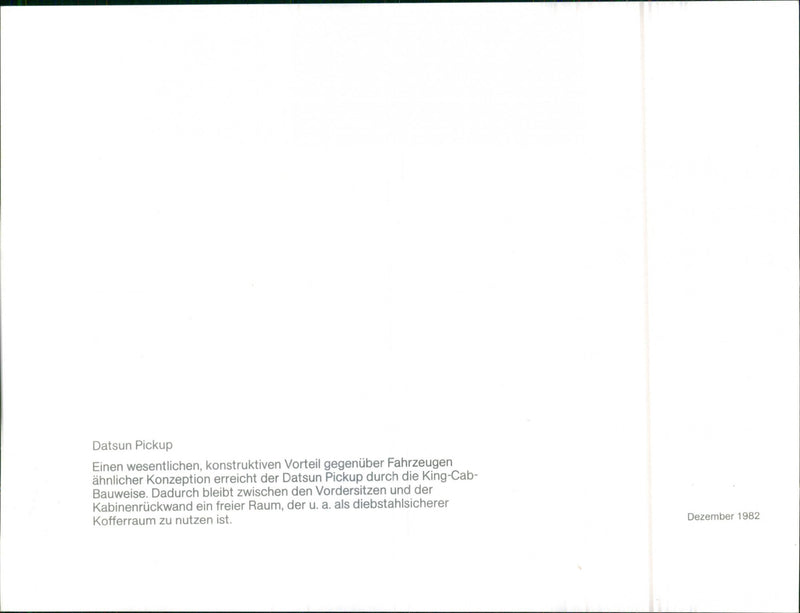 Datsun Pick-up, Cockpit - Vintage Photograph