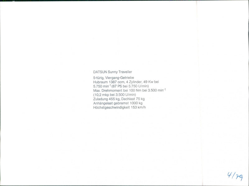 Datsun Sunny Traveller - Vintage Photograph