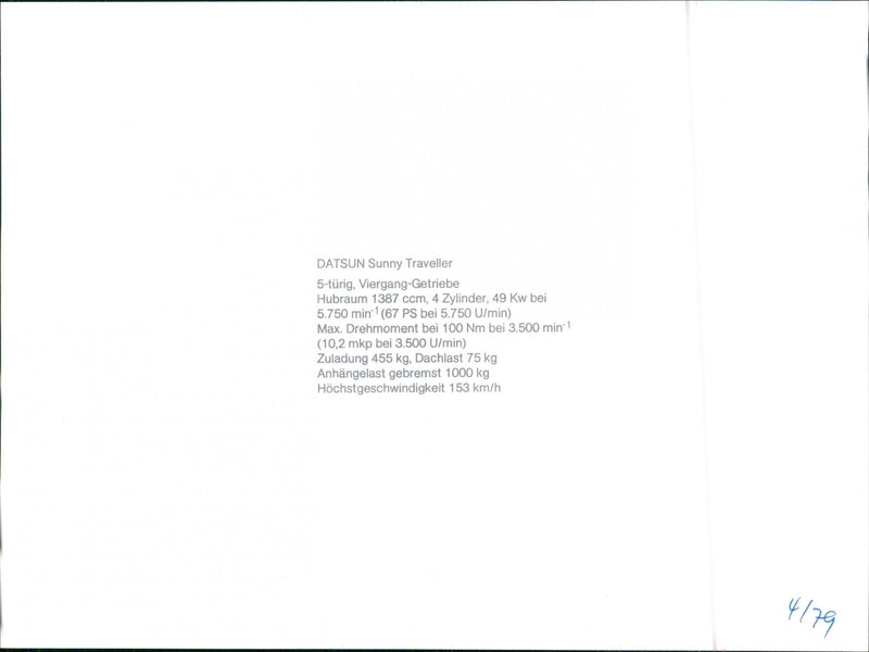 Datsun Sunny Traveller - Vintage Photograph