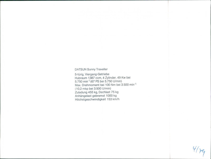 Datsun Sunny Traveller - Vintage Photograph