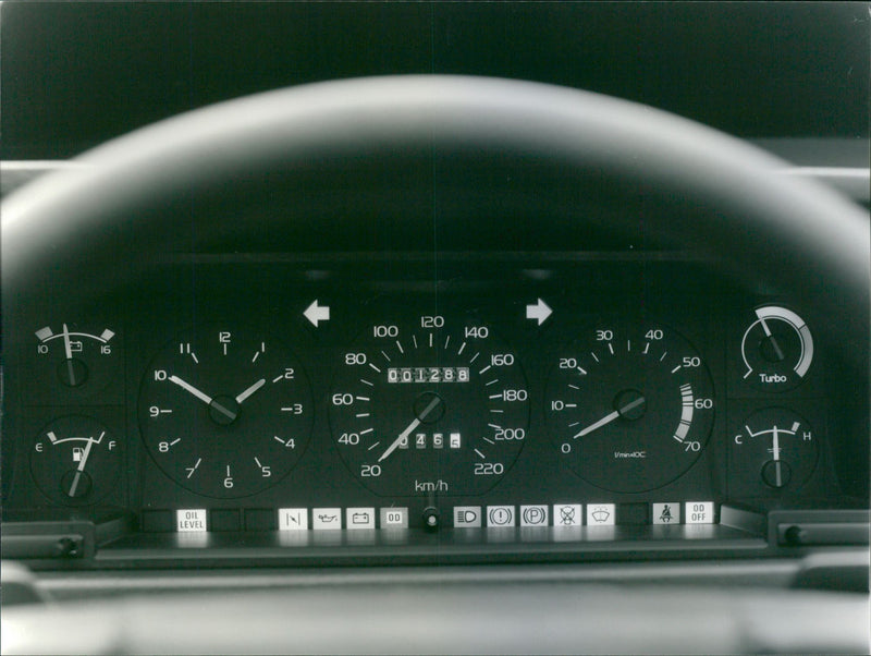 Volvo 760 Turbo, Dashboard - Vintage Photograph