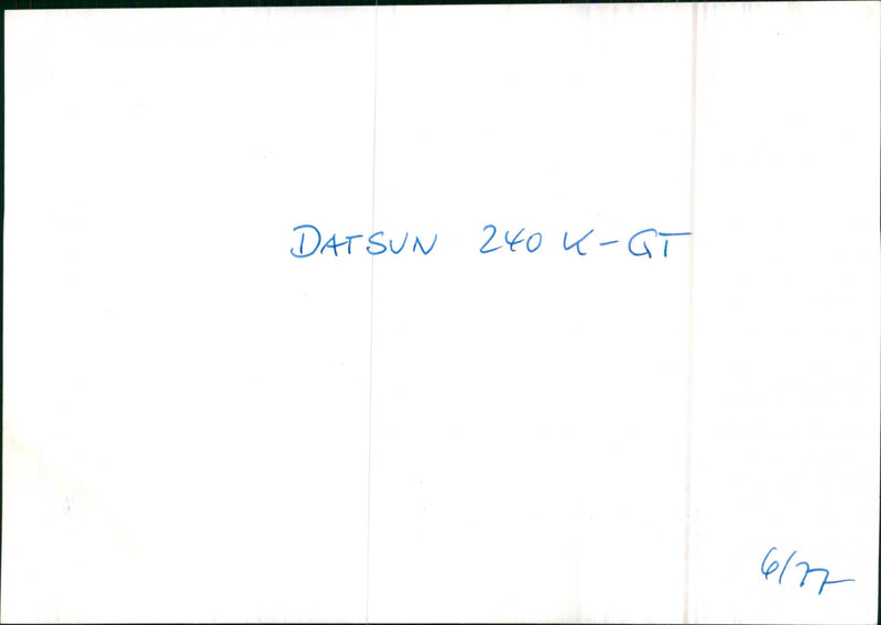 Datsun 240 K-GT, Engine - Vintage Photograph