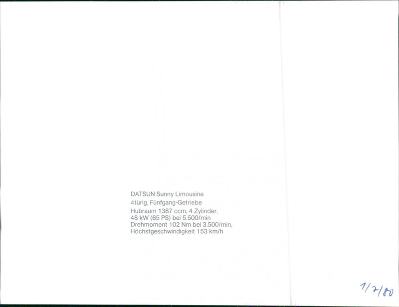 Datsun Sunny Limousine - Vintage Photograph