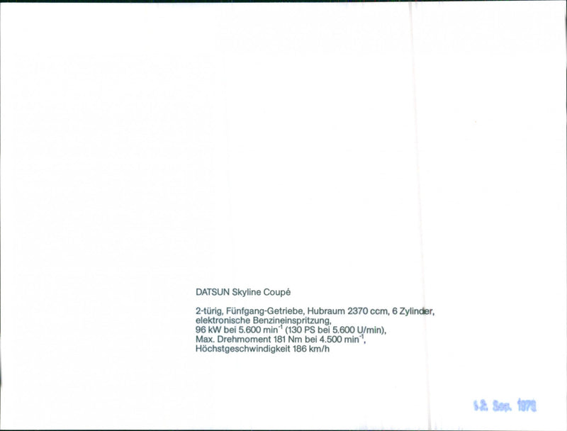 Datsun Skyline Coupé - Vintage Photograph