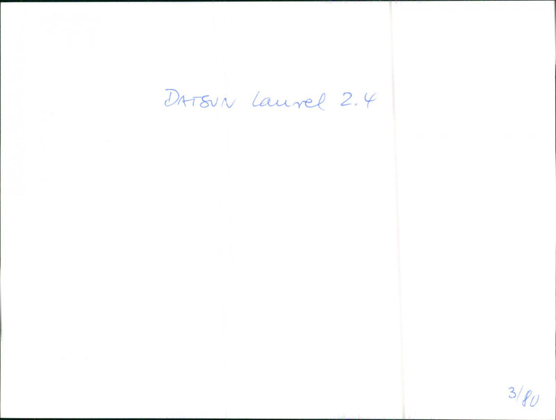 Datsun Laurel 2.4 - Vintage Photograph