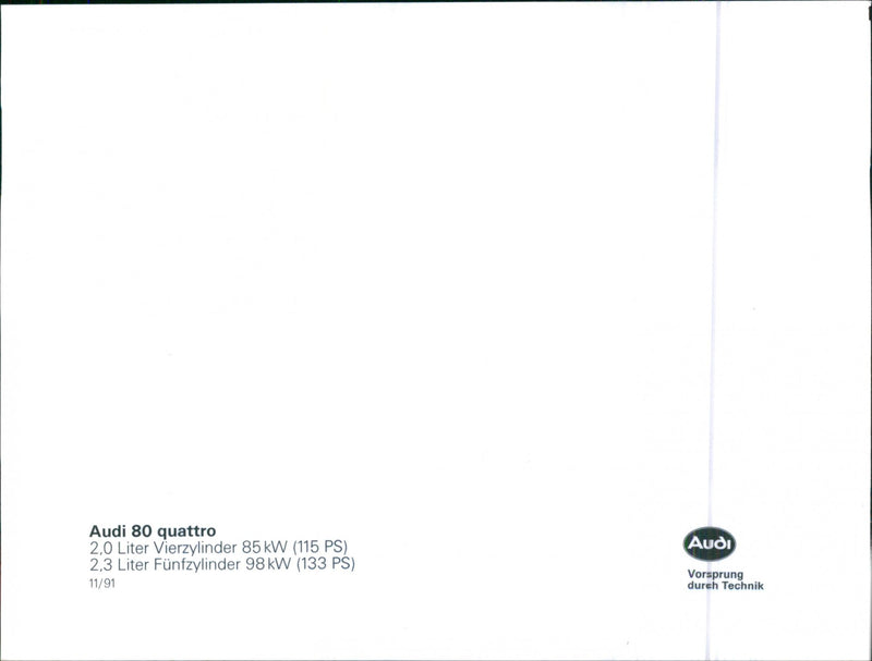 Audi 80 quattro - Vintage Photograph
