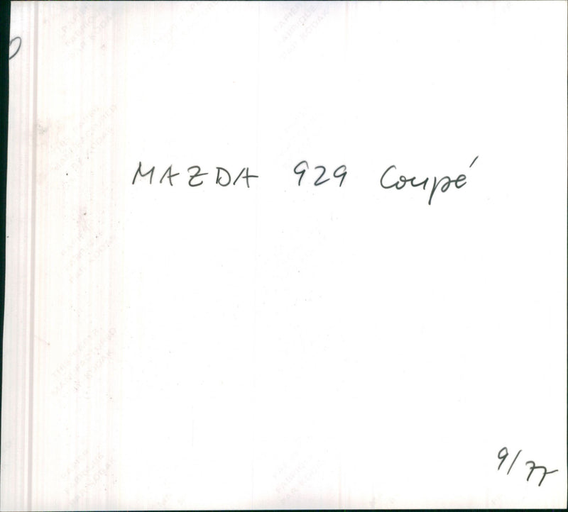 Mazda 929 Coupe - Vintage Photograph