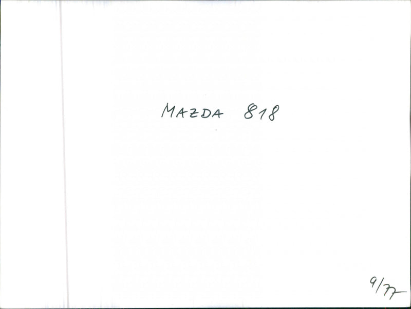 Mazda 818 - Vintage Photograph