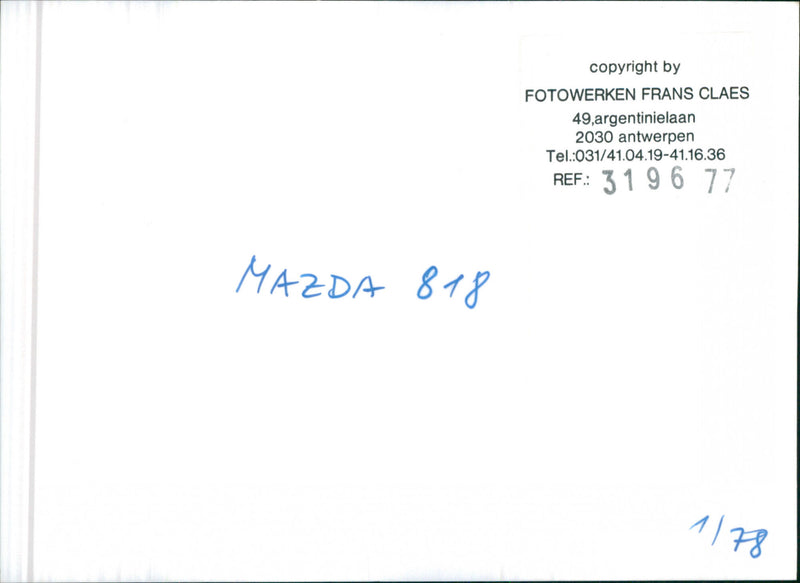 Mazda 818 - Vintage Photograph