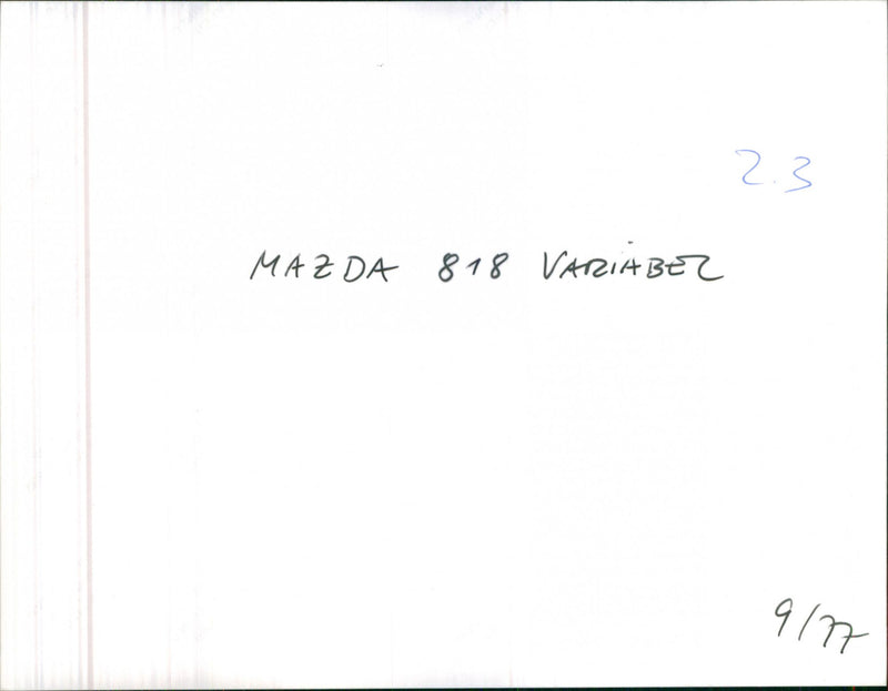 Mazda 818 - Vintage Photograph