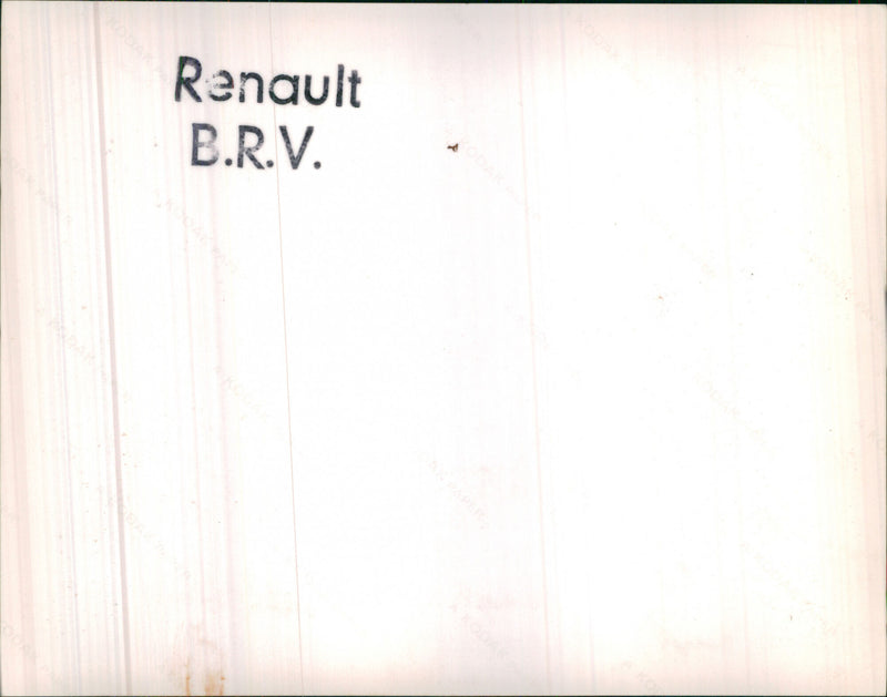 Renault BRV - Vintage Photograph