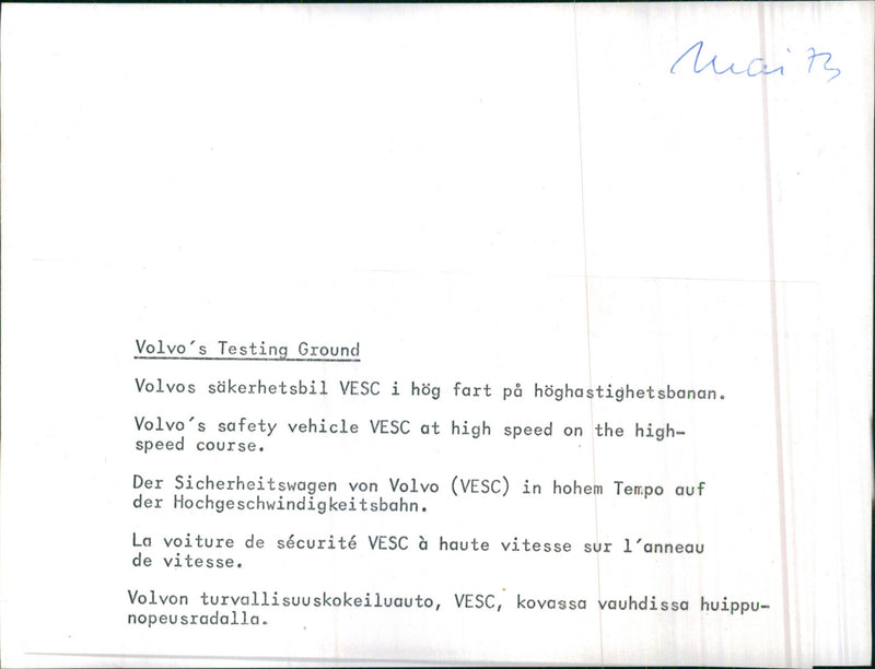 Volvo's Testing Ground - Vintage Photograph