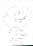 John Knight - Vintage Photograph