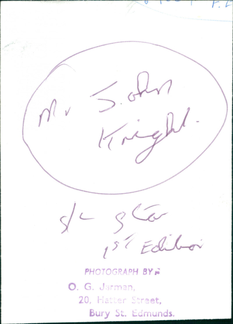 John Knight - Vintage Photograph