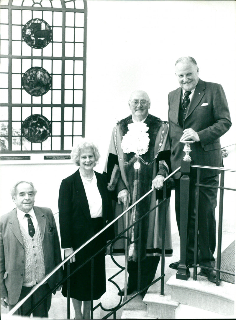 Harry Marsh, Barbara Hill, Reg Self and John Knight - Vintage Photograph