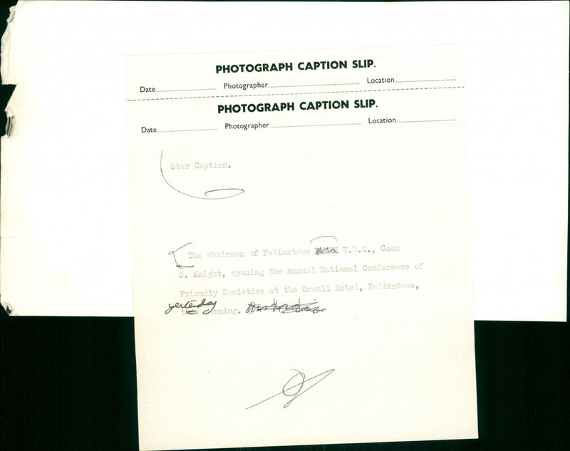 Sid Knight - Vintage Photograph