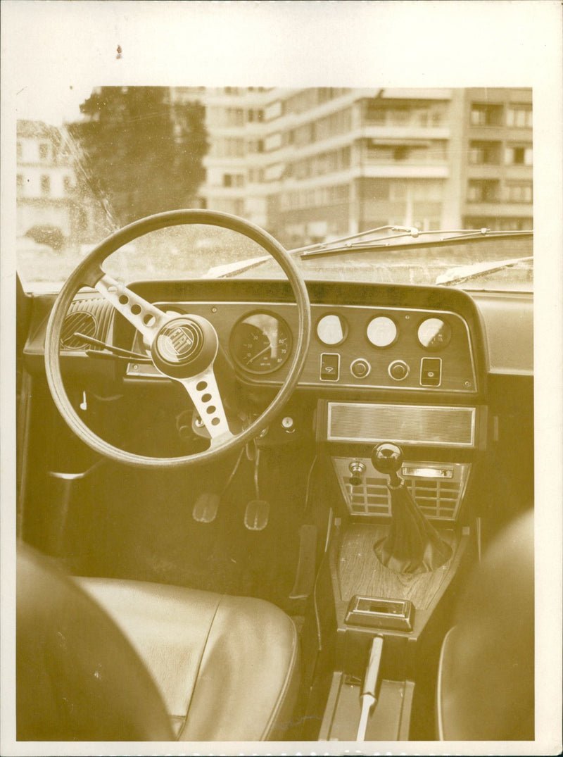 1967 Fiat Car Dashboard - Vintage Photograph