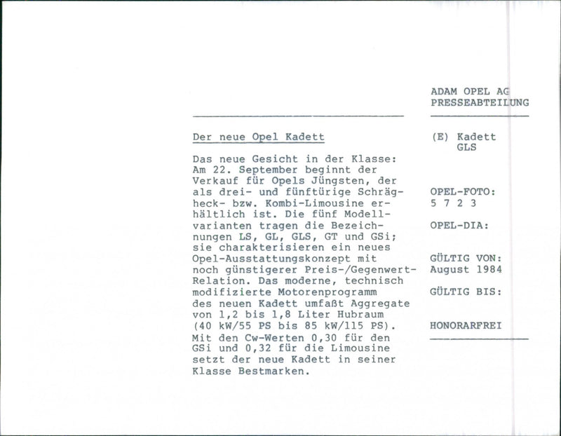 Opel Kadett - Vintage Photograph