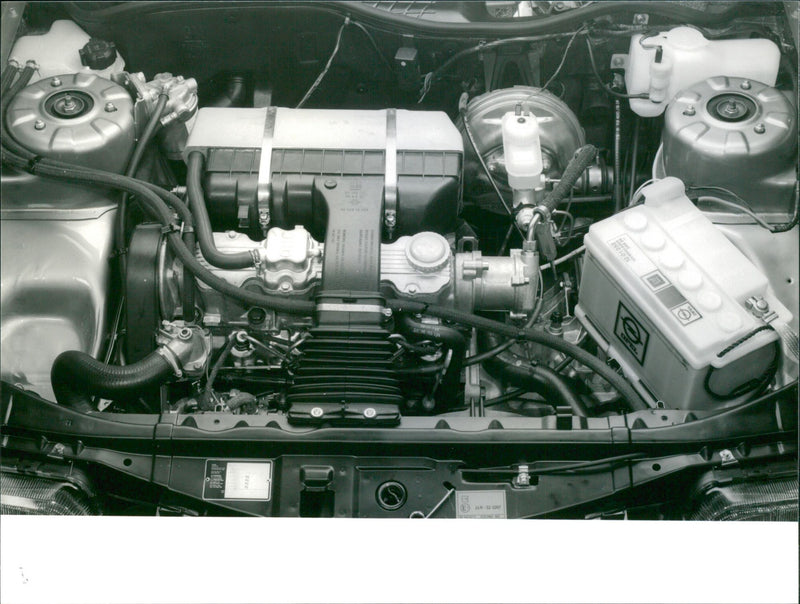 Opel Ascona engine compartment 1.6. Liter-Diesel - Vintage Photograph