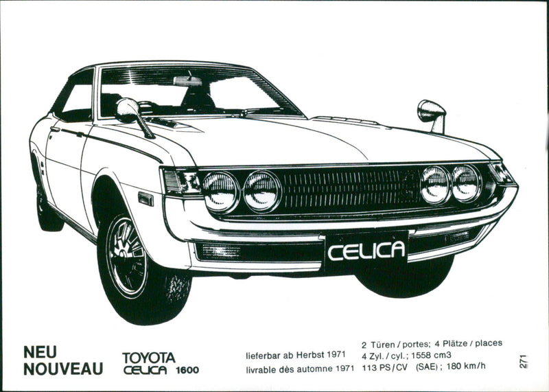 Toyota Celica 1600 - Vintage Photograph