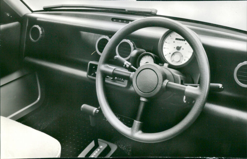 1987 Nissan Be-1 interior - Vintage Photograph