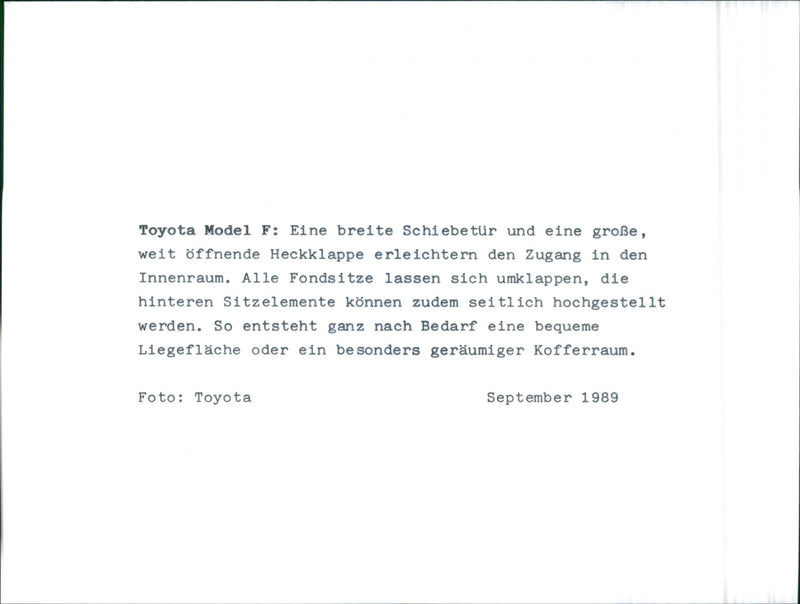 Toyota Model F - Vintage Photograph