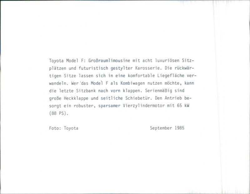 Toyota Model F - Vintage Photograph