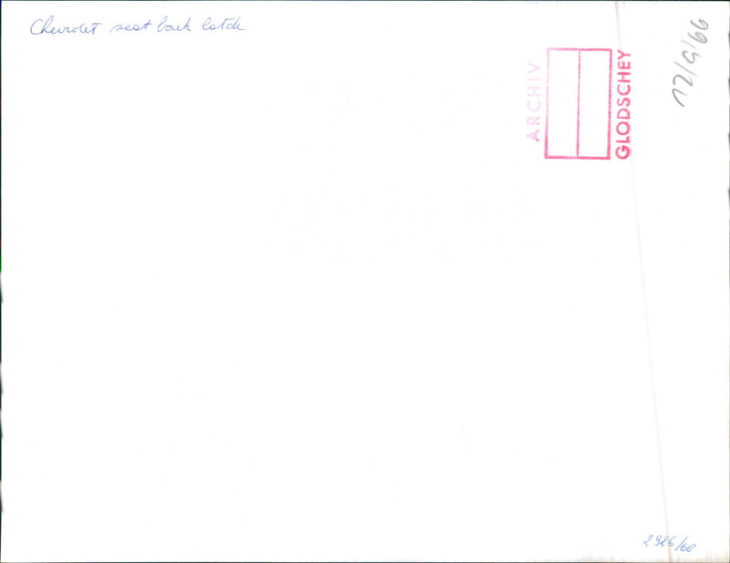 1967 Chevrolet Seat Back Latch - Vintage Photograph