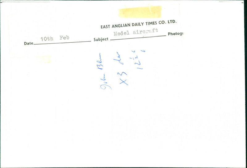 MODEL AIRCRAFT - Vintage Photograph