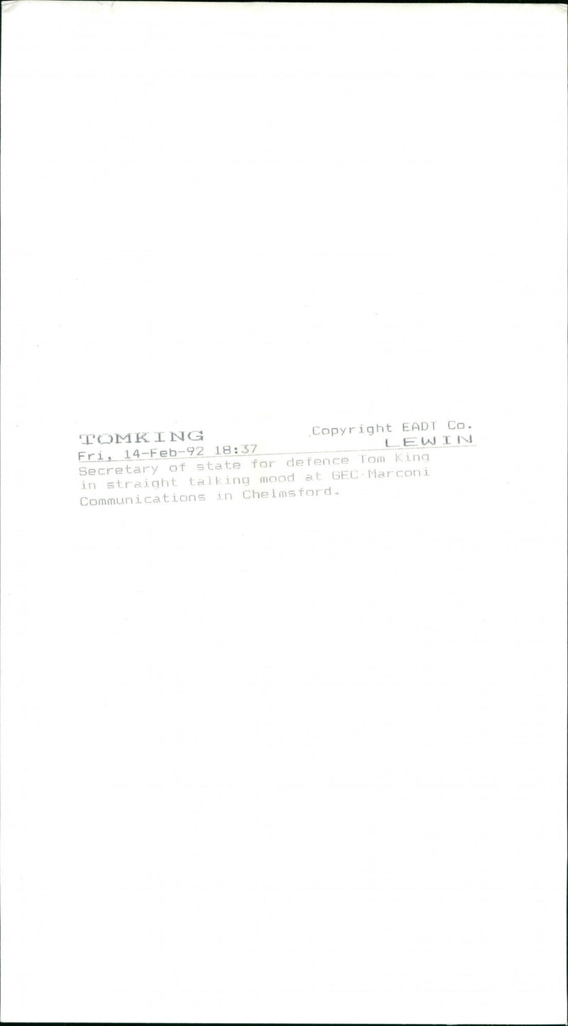 Tom King - Vintage Photograph