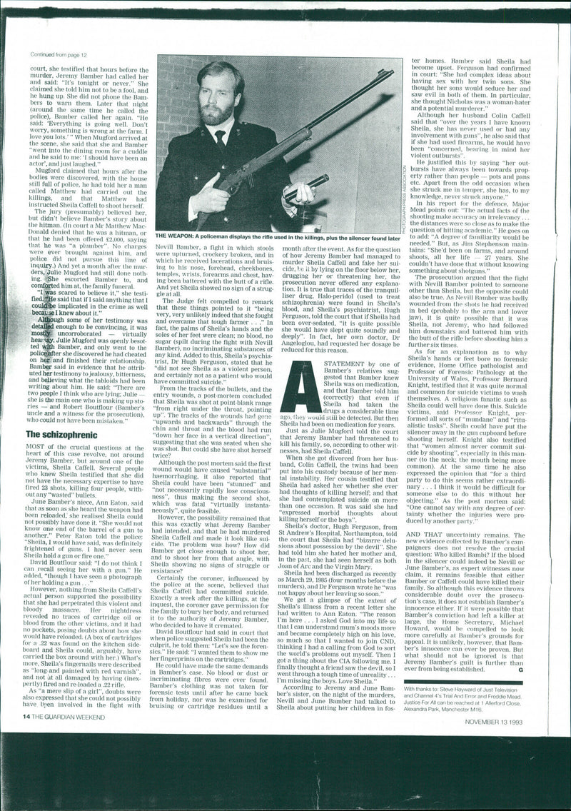 Policeman Displays the Rifle - Vintage Photograph