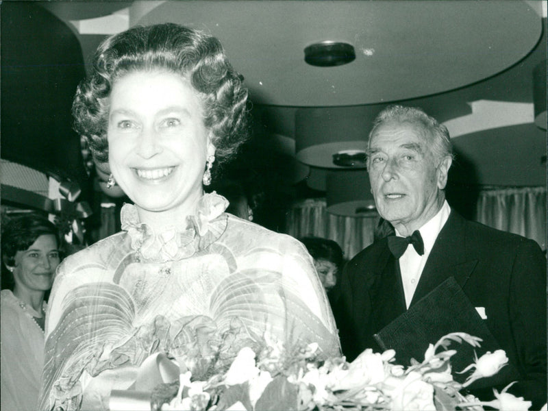 The Queen and Louis Mountbatten - Vintage Photograph