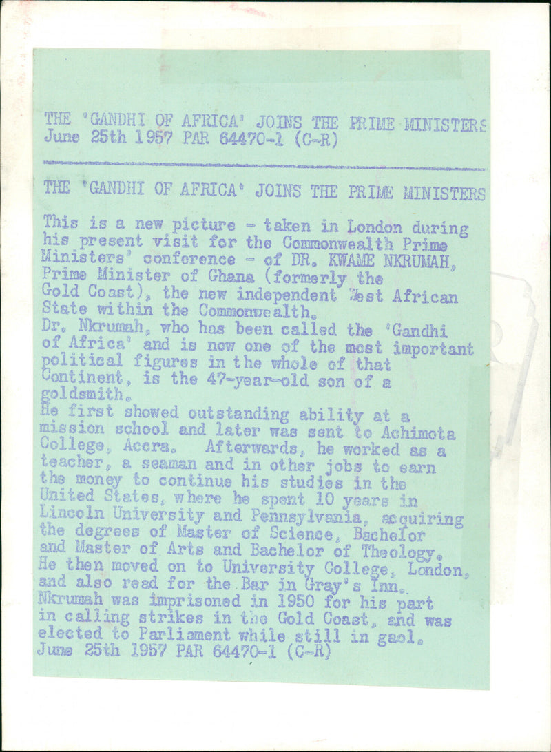 Dr. Kwame Nkrumah - Vintage Photograph