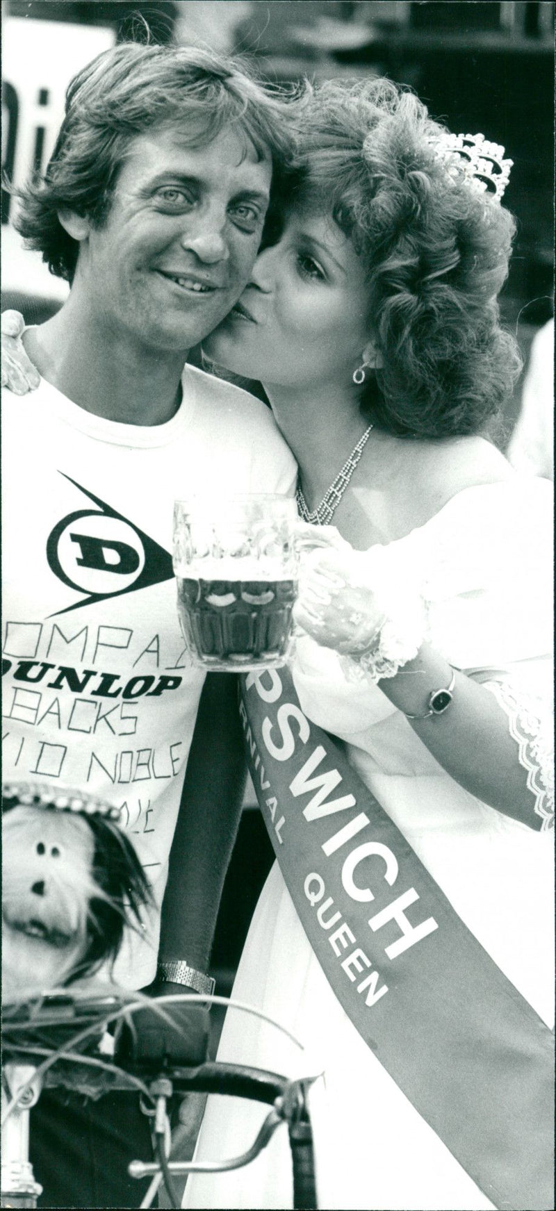 David Noble and Queen of Ipswich. - Vintage Photograph