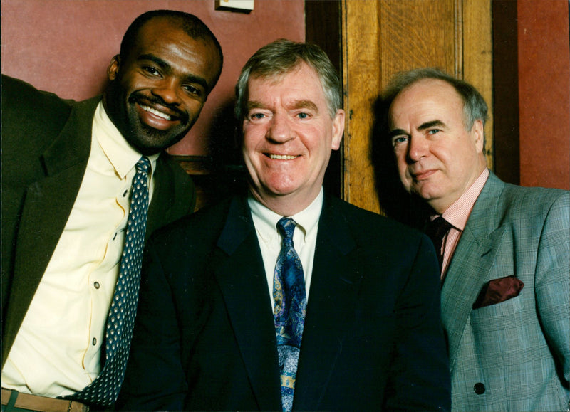 Kriss Akabussi, Laurie McMenemy and Hugh McIlvaney - Vintage Photograph