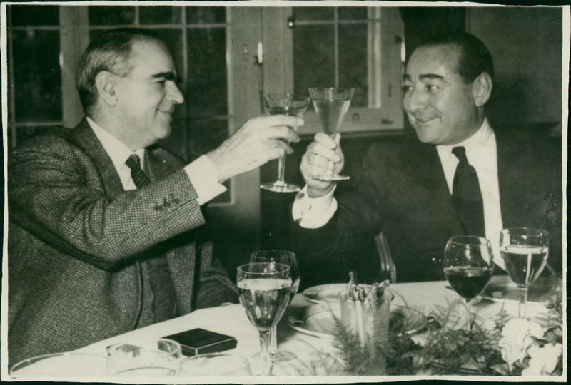 Adnan Menderes and Konstantinos Karamanlis - Vintage Photograph