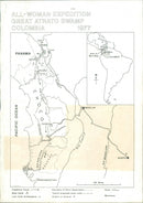 Map of "All-Woman Expedition Great Atrato Swamp" Colombia 1977 - Vintage Photograph