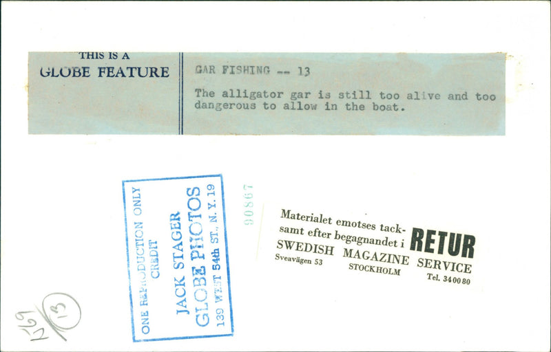 Gar Fishing - Vintage Photograph