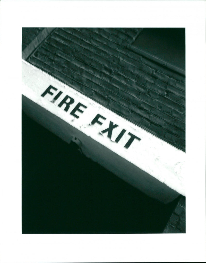 Sign Fire Exit - Vintage Photograph