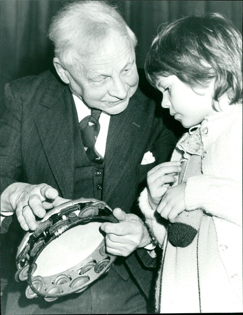 James Blades in Aldeburgh music class - Vintage Photograph