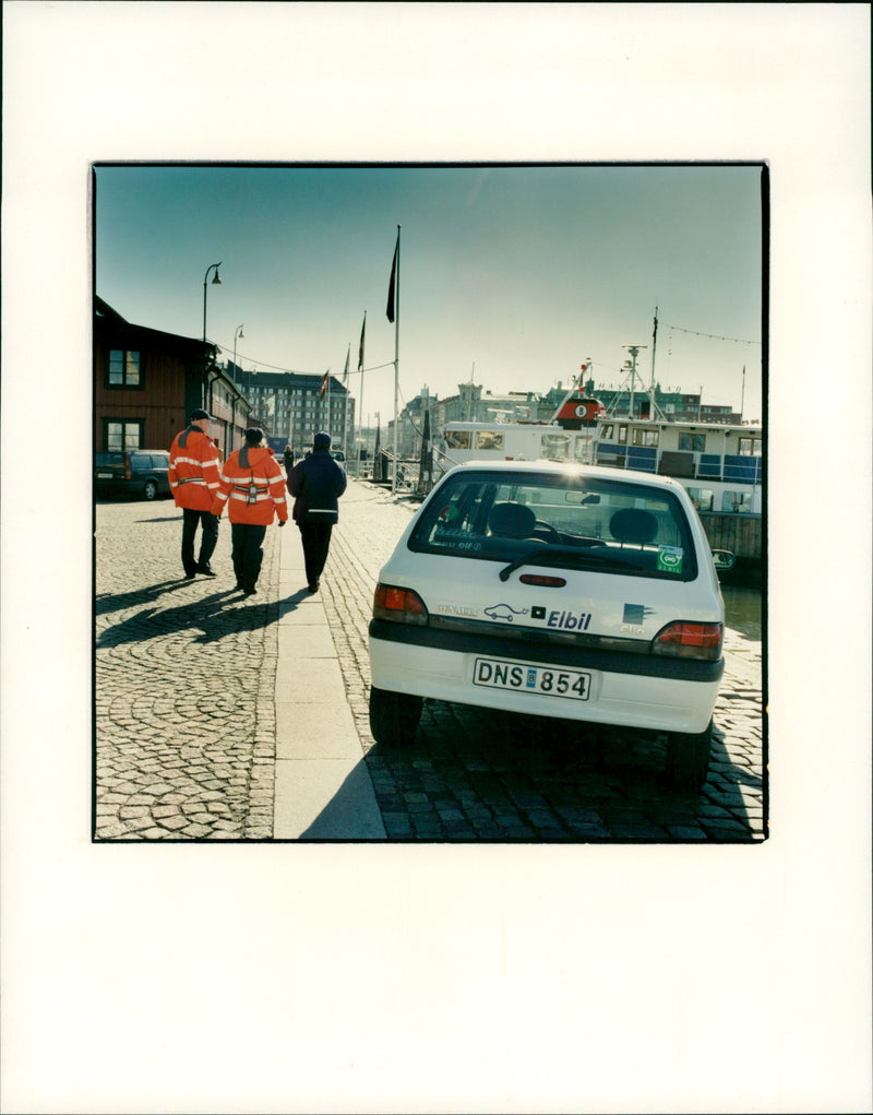 Electric car - Vintage Photograph