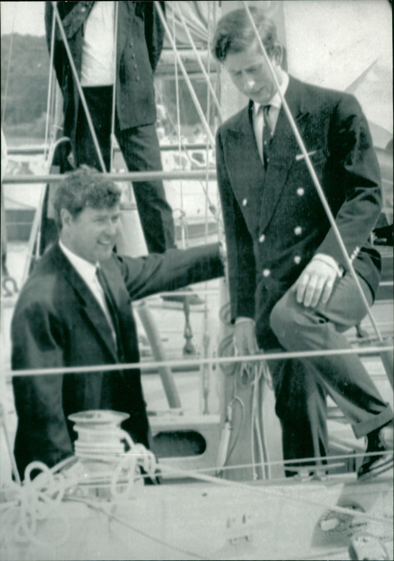 Chay Blyth with Prince Charles - Vintage Photograph