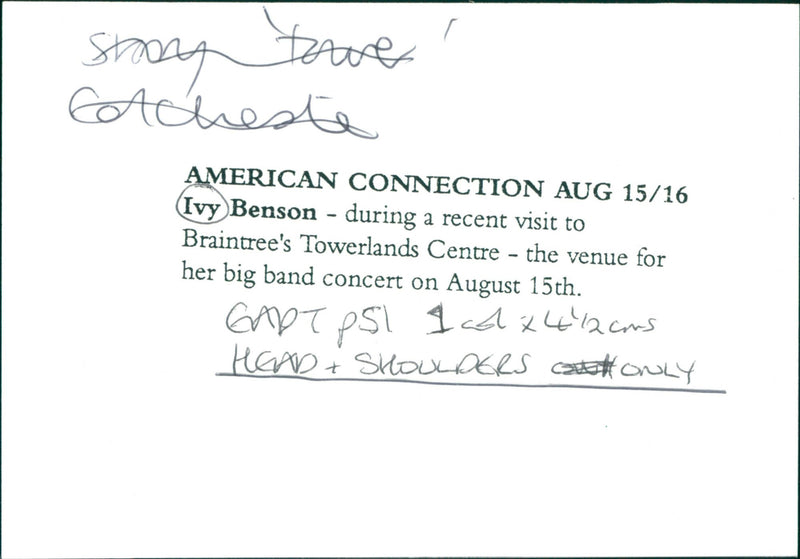 BAND AMERICAN CONCERT VISIT - Vintage Photograph