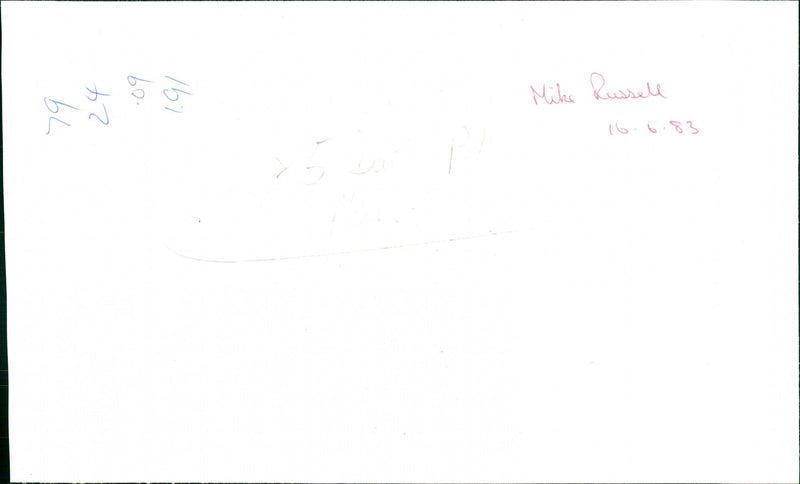 Mike Russell. - Vintage Photograph