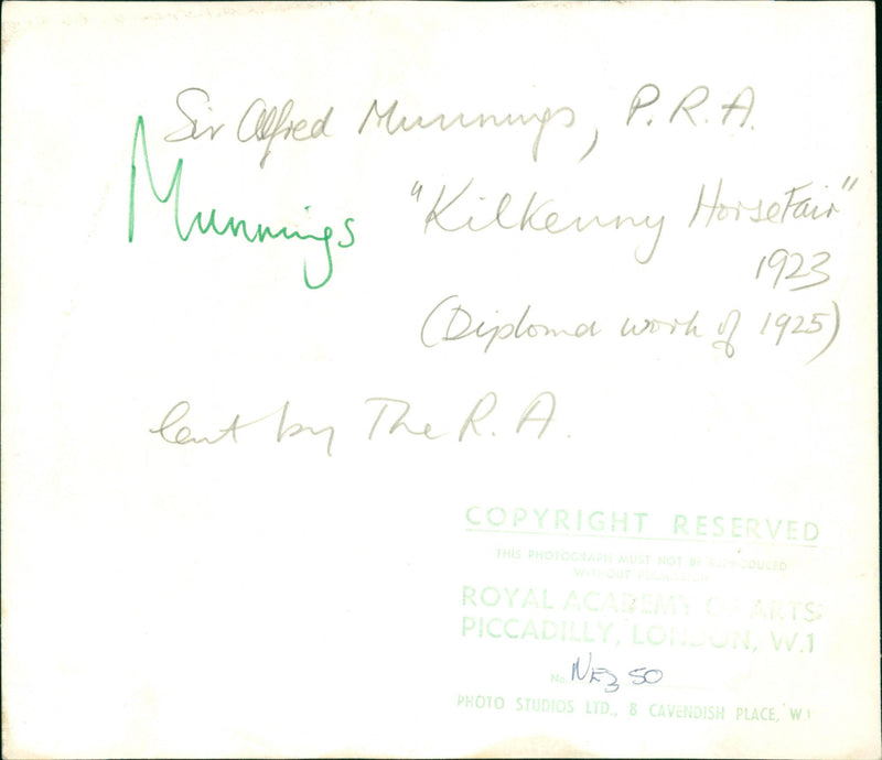 Sir Alfred Munnings - Vintage Photograph