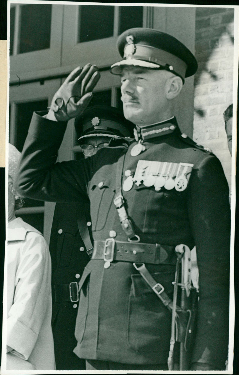 Sir John Ruggles-Brise at the March Past - Vintage Photograph