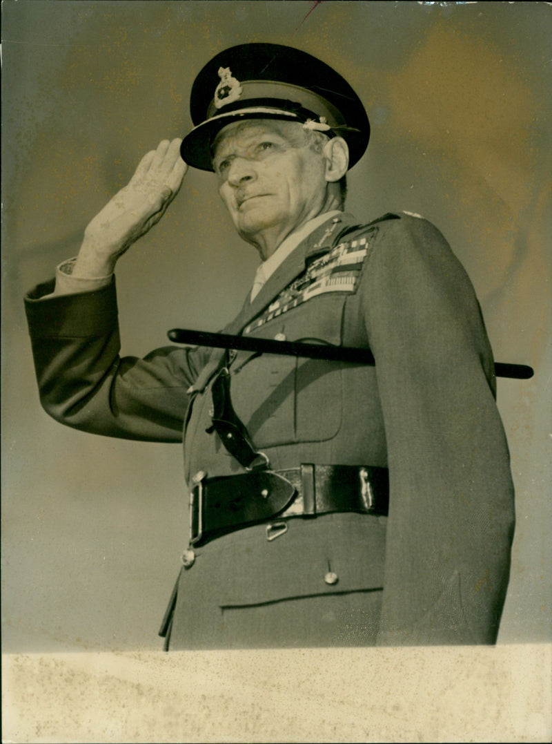 A salute from Field Marshal Lord Montgomery - Vintage Photograph