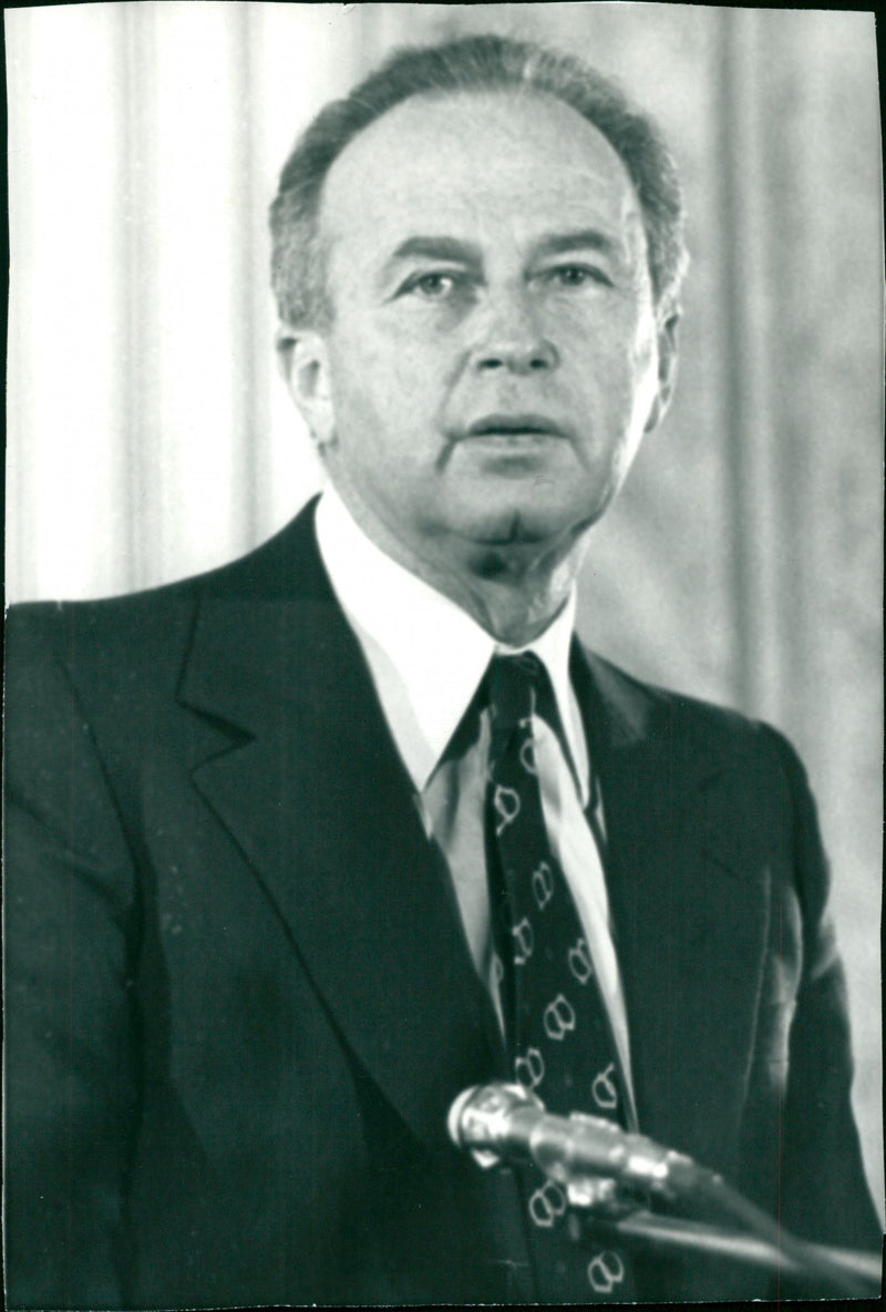 Prime Minister Yitzhak Rabin - Vintage Photograph