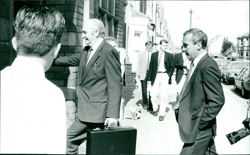 Alan Minter arriving at Newmarket Magistrates Court - Vintage Photograph